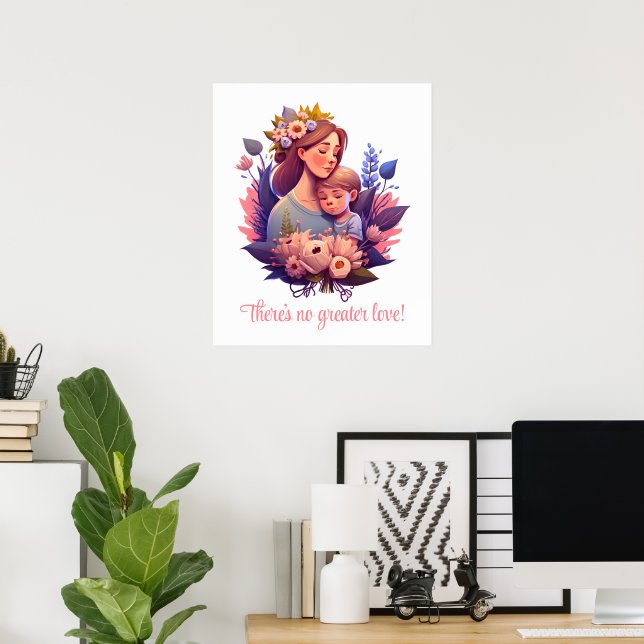 Mother And Son Happy Mother's Day Poster (Home Office)