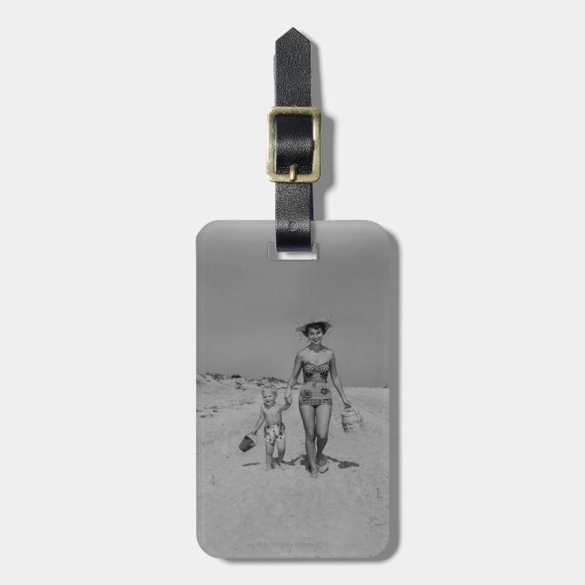 Mother and Son Luggage Tag (Front Vertical)