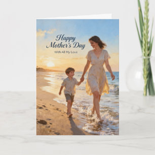 Mother and Son Mother's Day Holiday Card
