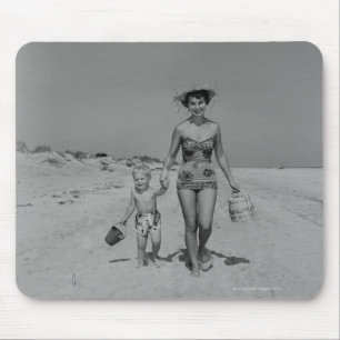 Mother and Son Mouse Mat