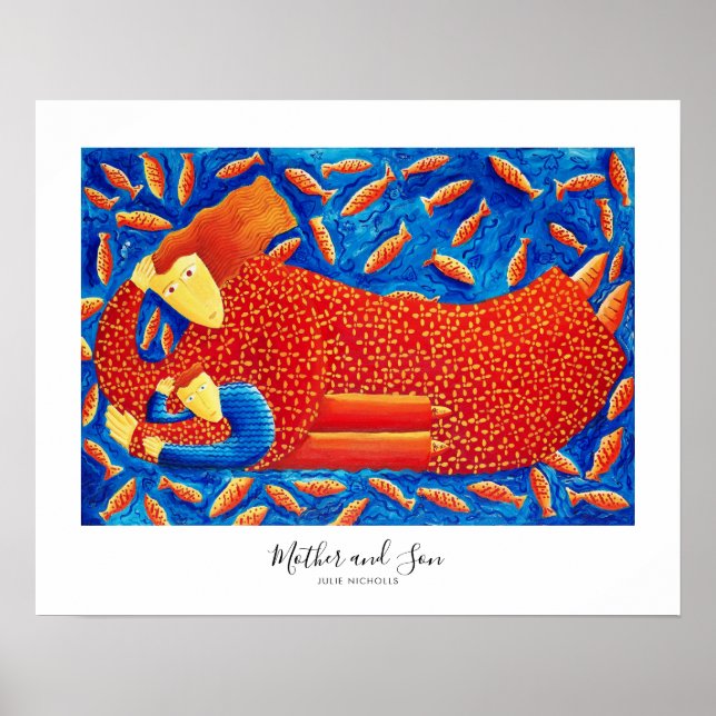 Mother and Son Painting Poster (Front)