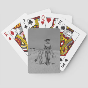 Mother and Son Playing Cards