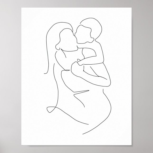 Mother and Son Print, Mother and Son Art, Mother a Poster (Front)