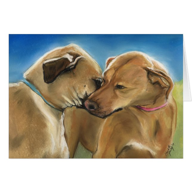"Mother and Son Reunion" Rhodesian Ridgeback Card (Front Horizontal)
