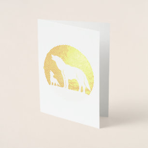 Mother and Wolf Pup Foil Card