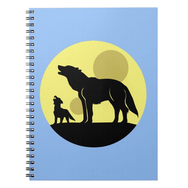 Mother and Wolf Pup Notebook (Front)
