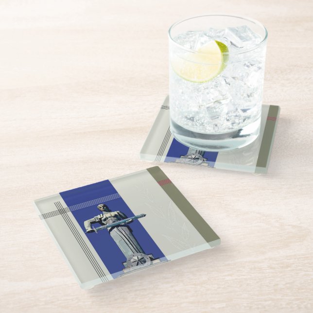 Mother Armenia Glass Coaster (Angled)