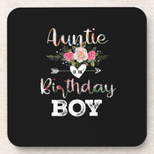 Mother Art Auntie Of A Birthday Boy Coaster