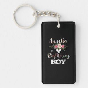 Mother Art Auntie Of A Birthday Boy Key Ring
