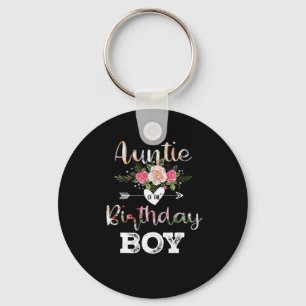 Mother Art Auntie Of A Birthday Boy Key Ring