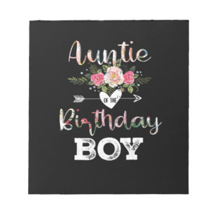 Mother Art Auntie Of A Birthday Boy Notepad