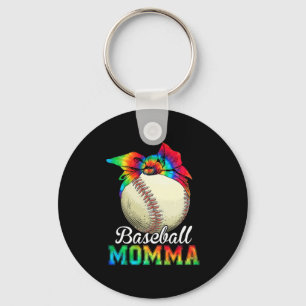 Mother Art Baseball Momma Birthday Key Ring