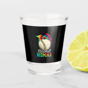 Mother Art Baseball Momma Birthday Shot Glass