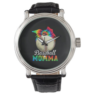 Mother Art Baseball Momma Birthday Watch