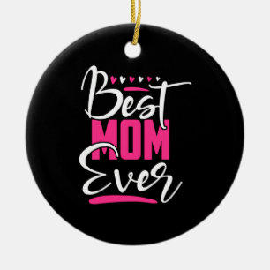 Mother Art Best Mum Ever Ceramic Tree Decoration