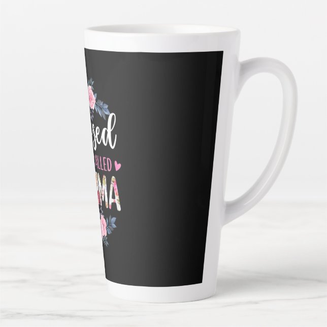 Mother Art Blessed To Be Called Gamma Birthday Latte Mug (Right)