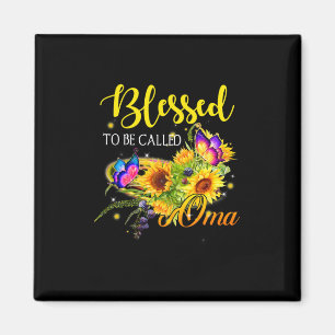 Mother Art Blessed To Be Called Oma Sunflower Magnet