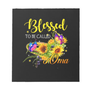 Mother Art Blessed To Be Called Oma Sunflower Notepad