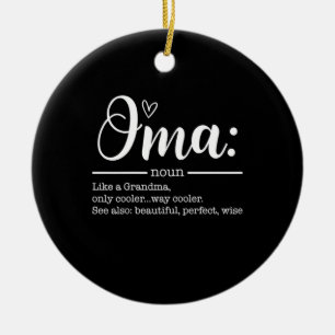 Mother Art Cute Oma Definition Birthday Ceramic Tree Decoration