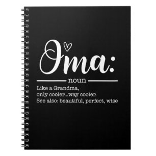 Mother Art Cute Oma Definition Birthday Notebook
