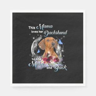 Mother Art Dachshund Mama Birthday Napkin