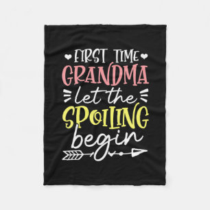 Mother Art First Time Grandma Birthday Fleece Blanket