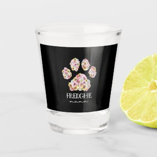 Mother Art Frenchie Mama Floral Paw French Bulldog Shot Glass