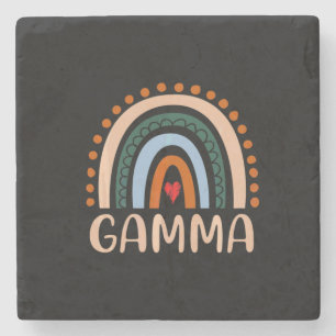 Mother Art Gamma Rainbow Grandma Cute Birthday Stone Coaster