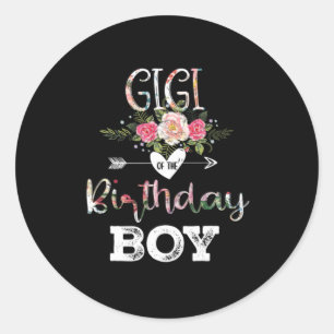 Mother Art   Gigi Of A Birthday Boy Birthday Classic Round Sticker