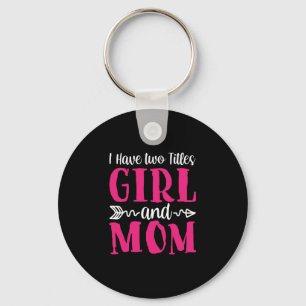 Mother Art Girl And Mum Key Ring