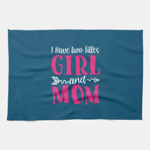 Mother Art Girl And Mum Tea Towel