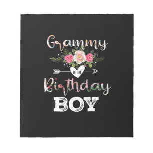 Mother Art Grammy Of A Birthday Boy Birthday Notepad