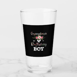Mother Art   Grandma Of A Birthday Boy Birthday Glass