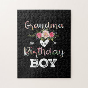 Mother Art Grandma Of A Birthday Boy Birthday Jigsaw Puzzle