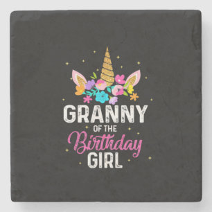 Mother Art Granny Of The Birthday Girl Birthday Stone Coaster