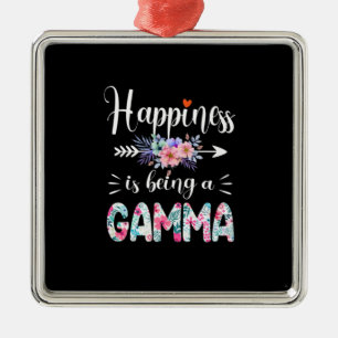 Mother Art   Happiness Is Being A Gamma Birthday Metal Tree Decoration