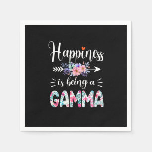 Mother Art Happiness Is Being A Gamma Birthday Napkin