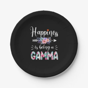 Mother Art   Happiness Is Being A Gamma Birthday Paper Plate