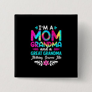 Mother Art I Am A Mum Great Grandma Birthday 15 Cm Square Badge