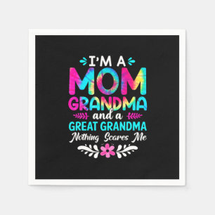 Mother Art I Am A Mum Great Grandma Birthday Napkin