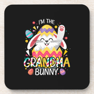 Mother Art I Am The Grandma Bunny Birthday Coaster