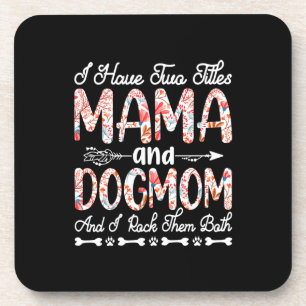 Mother Art Mama And Dog Mum Birthday Coaster