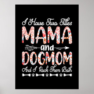 Mother Art   Mama And Dog Mum Birthday Poster