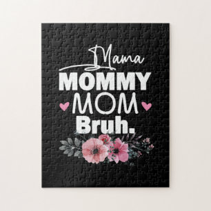 Mother Art   Mama Mommy Mom Bruh Floral Birthday Jigsaw Puzzle