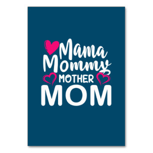 Mother Art Mama Mummy Mother Table Number