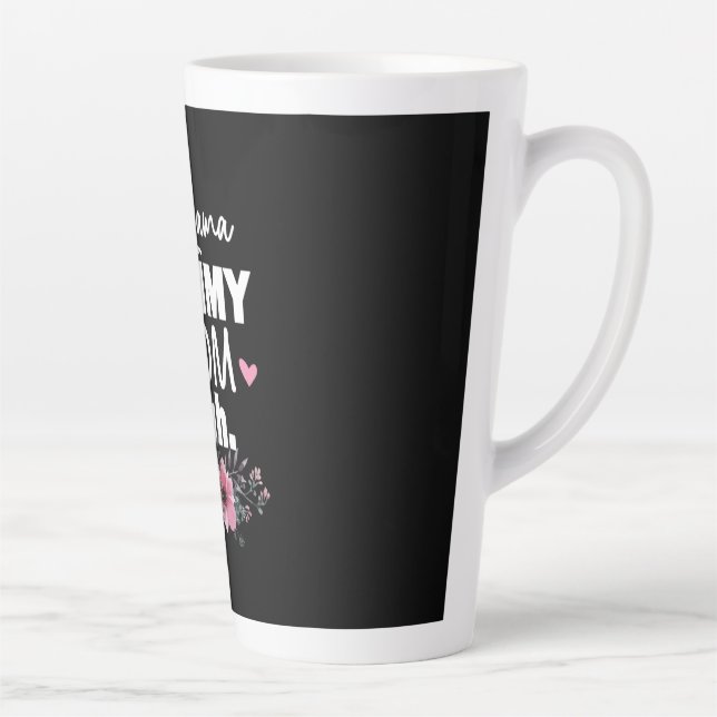 Mother Art | Mama Mummy Mum Bruh Floral Birthday Latte Mug (Right)