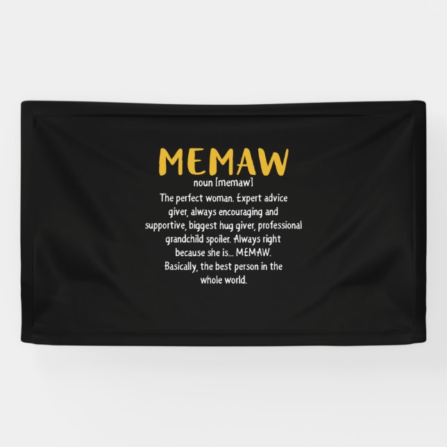 Mother Art Memaw Definition Banner (Horizontal)