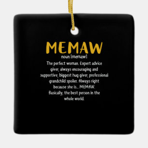 Mother Art Memaw Definition Ceramic Ornament