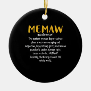 Mother Art Memaw Definition Ceramic Tree Decoration