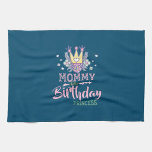 Mother Art Mommy Of The Birthday Princess Xmas Tea Towel